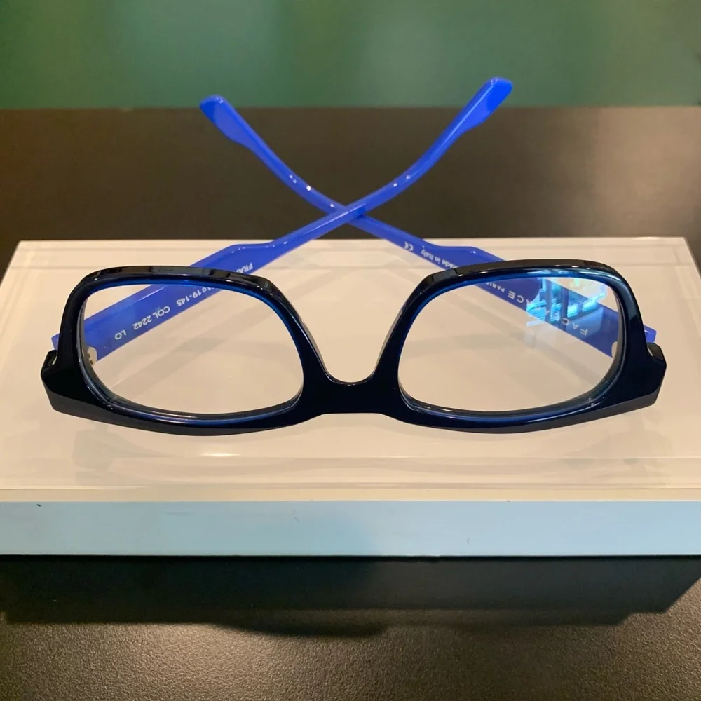 Face à Face Women's Blue Rectangular Glasses